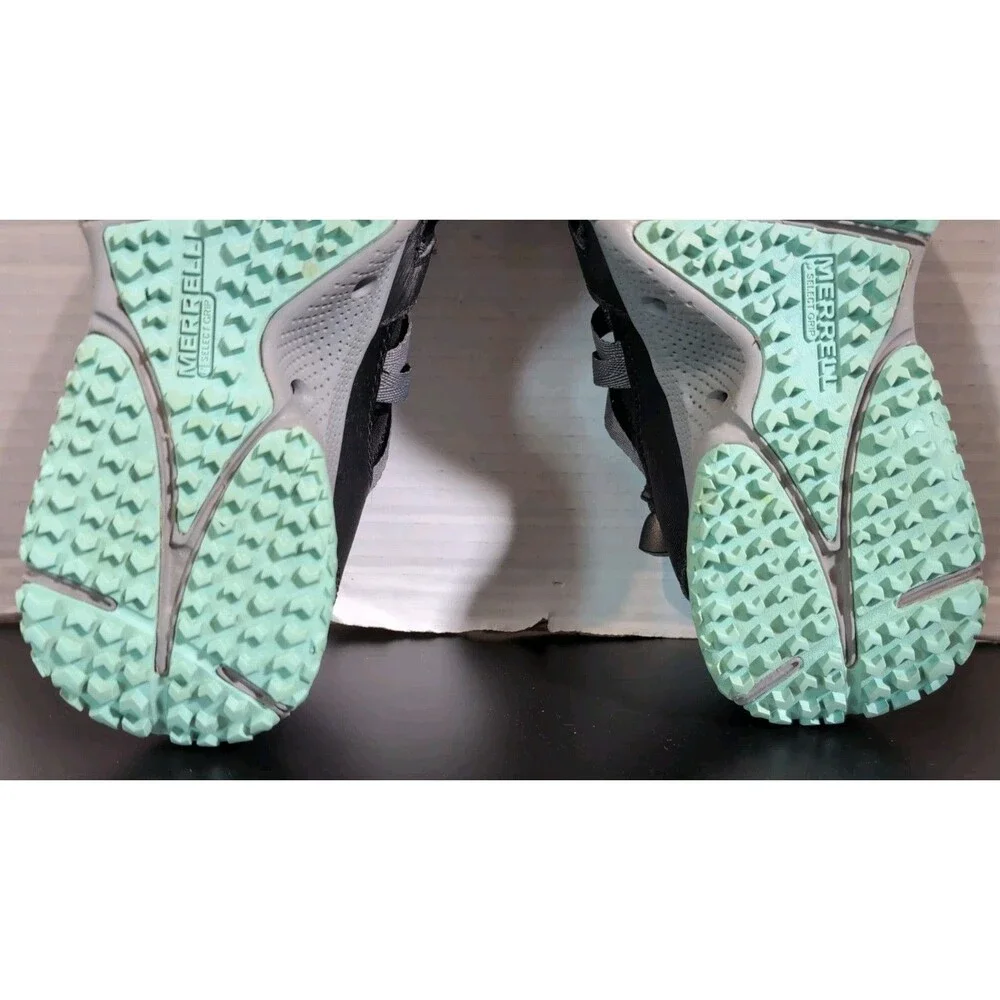MERRELL HYDRO TREKKER SPORT SANDALS WOMEN'S SIZE 6 BLACK & MINT  EUC